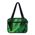 Green Tropical Banana Palm Leaf Print Double Strap Bible Bag