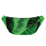 Green Tropical Banana Palm Leaf Print Fanny Pack