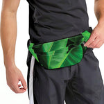 Green Tropical Banana Palm Leaf Print Fanny Pack