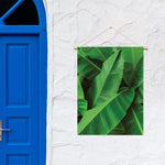 Green Tropical Banana Palm Leaf Print Garden Flag
