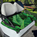 Green Tropical Banana Palm Leaf Print Golf Cart Seat Cover