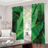 Green Tropical Banana Palm Leaf Print Grommet Curtains