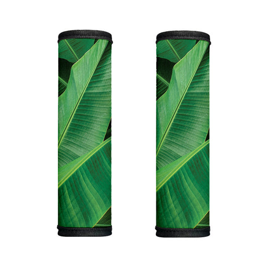 Green Tropical Banana Palm Leaf Print Handle Covers