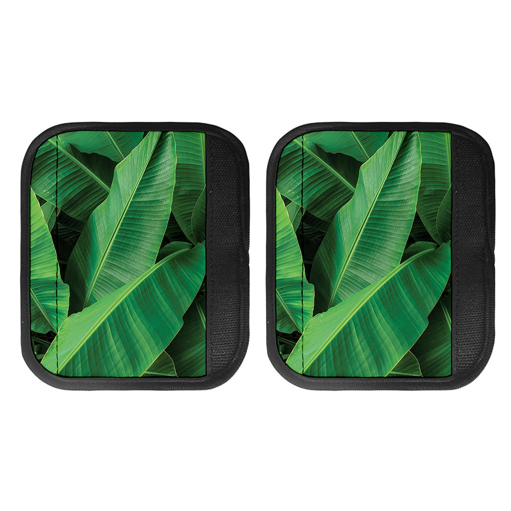 Green Tropical Banana Palm Leaf Print Handle Covers