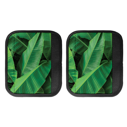 Green Tropical Banana Palm Leaf Print Handle Covers