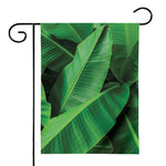Green Tropical Banana Palm Leaf Print House Flag