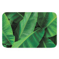 Green Tropical Banana Palm Leaf Print Indoor Door Mat