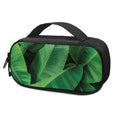 Green Tropical Banana Palm Leaf Print Portable Cooler Travel Case