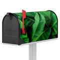Green Tropical Banana Palm Leaf Print Mailbox Cover