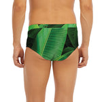 Green Tropical Banana Palm Leaf Print Men's Briefs
