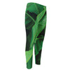 Green Tropical Banana Palm Leaf Print Men's Compression Pants