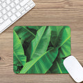 Green Tropical Banana Palm Leaf Print Mouse Pad