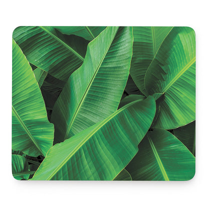 Green Tropical Banana Palm Leaf Print Mouse Pad