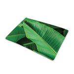 Green Tropical Banana Palm Leaf Print Pet Cooling Mat Cover