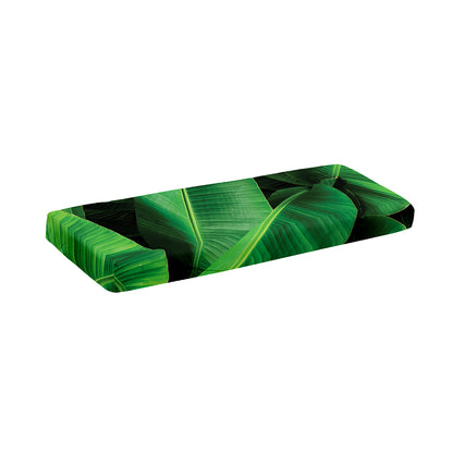 Green Tropical Banana Palm Leaf Print Piano Keyboard Cover