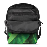 Green Tropical Banana Palm Leaf Print Rectangular Crossbody Bag