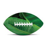 Green Tropical Banana Palm Leaf Print Rugby Ball