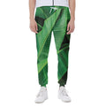 Green Tropical Banana Palm Leaf Print Joggers