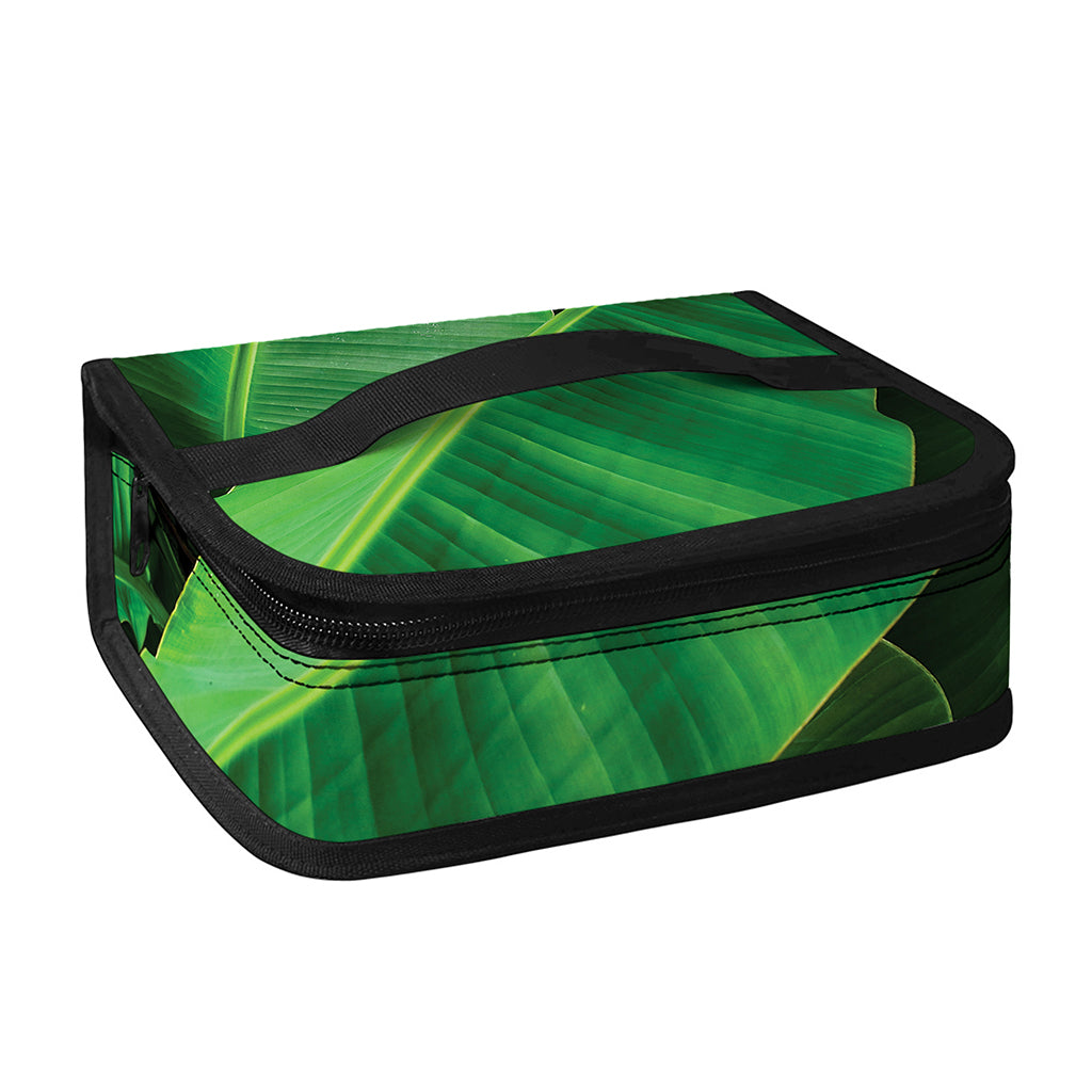 Green Tropical Banana Palm Leaf Print Small Lunch Bag