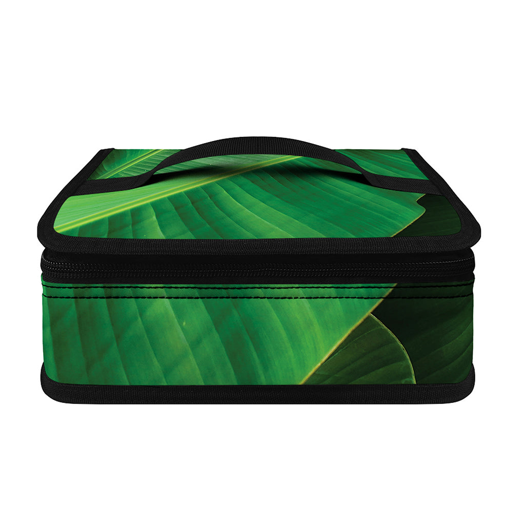 Green Tropical Banana Palm Leaf Print Small Lunch Bag