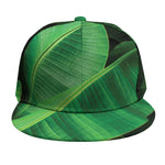 Green Tropical Banana Palm Leaf Print Snapback Cap