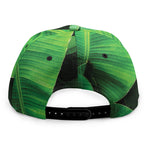 Green Tropical Banana Palm Leaf Print Snapback Cap