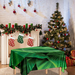 Green Tropical Banana Palm Leaf Print Tablecloth