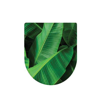 Green Tropical Banana Palm Leaf Print Toilet Lid Cover