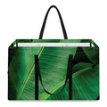 Green Tropical Banana Palm Leaf Print Utility Tote Bag