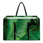 Green Tropical Banana Palm Leaf Print Utility Tote Bag