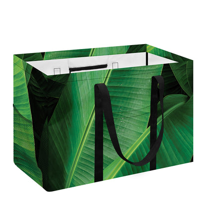 Green Tropical Banana Palm Leaf Print Utility Tote Bag