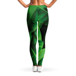 Green Tropical Banana Palm Leaf Print Women's Leggings