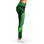 Green Tropical Banana Palm Leaf Print Women's Leggings