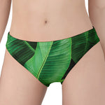 Green Tropical Banana Palm Leaf Print Women's Panties