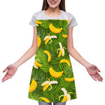 Green Tropical Banana Pattern Print Adjustable Apron