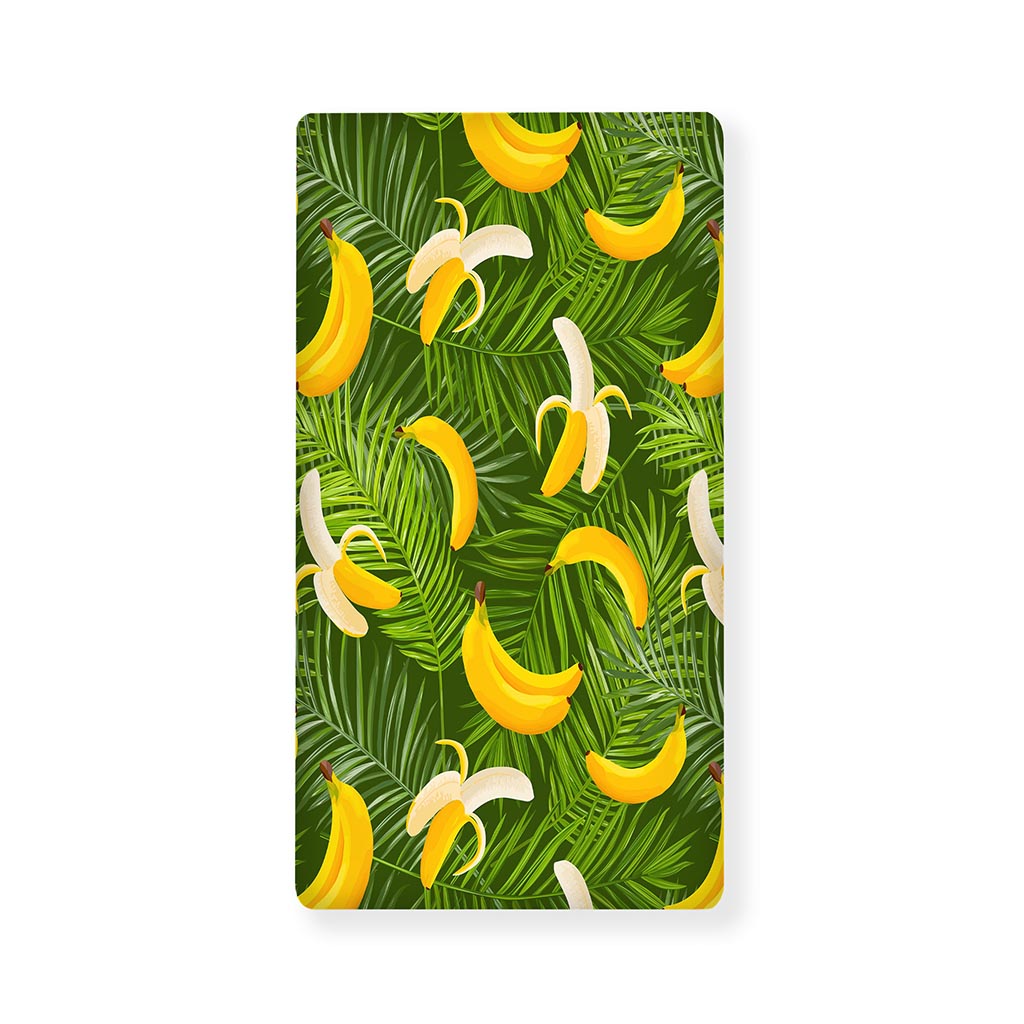 Green Tropical Banana Pattern Print Baby Crib Sheet