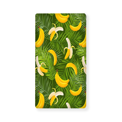 Green Tropical Banana Pattern Print Baby Crib Sheet