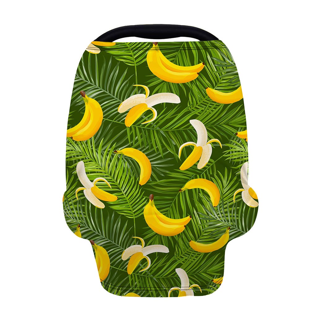 Green Tropical Banana Pattern Print Baby Seat Cover