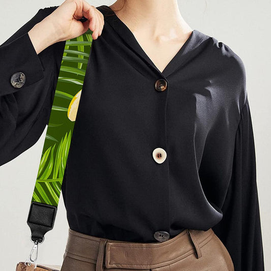 Green Tropical Banana Pattern Print Bag Strap