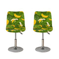 Green Tropical Banana Pattern Print Bar Stool Covers