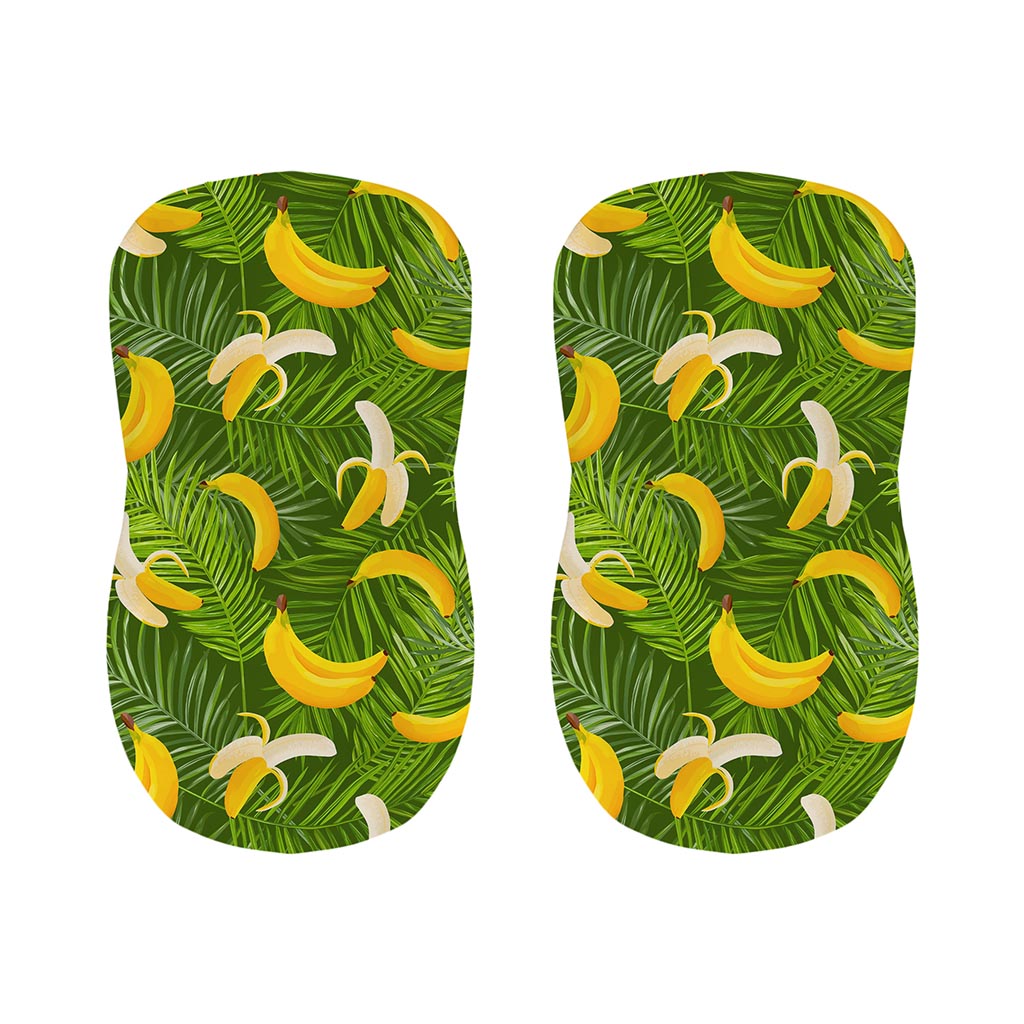Green Tropical Banana Pattern Print Bar Stool Covers
