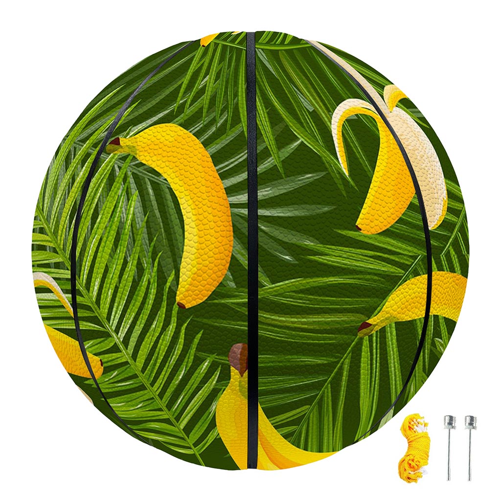 Green Tropical Banana Pattern Print Basketball