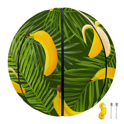 Green Tropical Banana Pattern Print Basketball