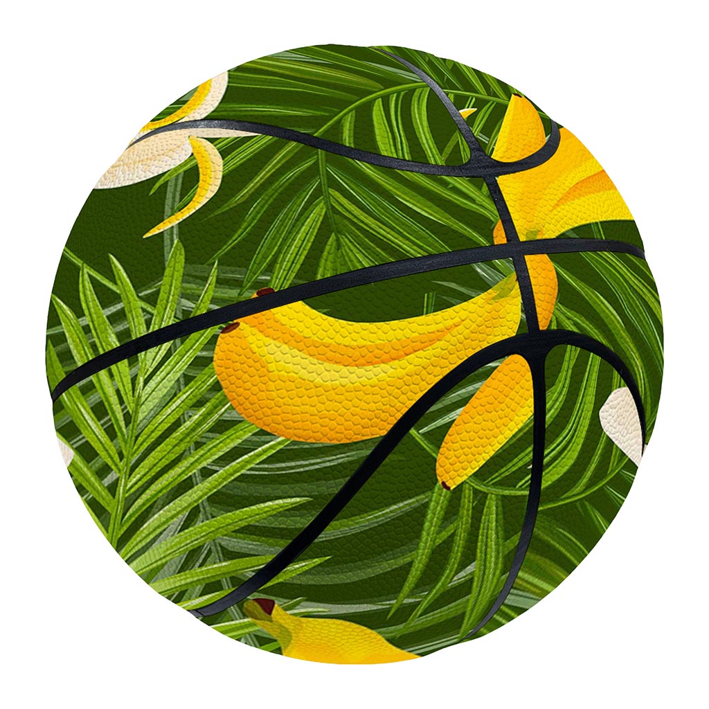 Green Tropical Banana Pattern Print Basketball