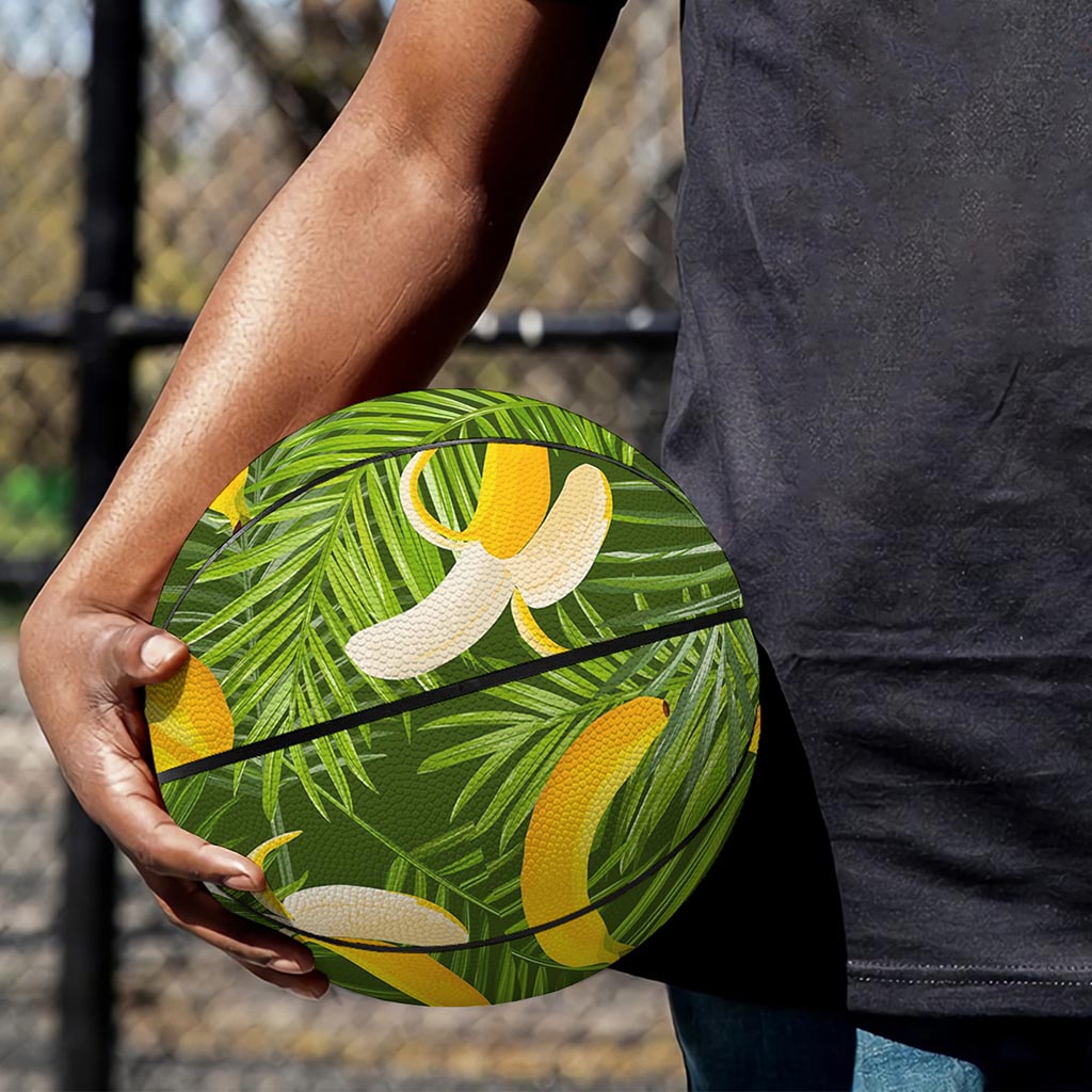 Green Tropical Banana Pattern Print Basketball