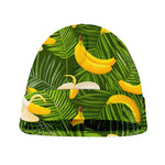 Green Tropical Banana Pattern Print Beanie