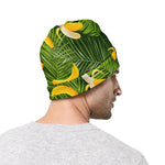 Green Tropical Banana Pattern Print Beanie