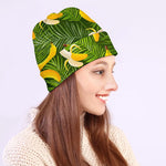Green Tropical Banana Pattern Print Beanie