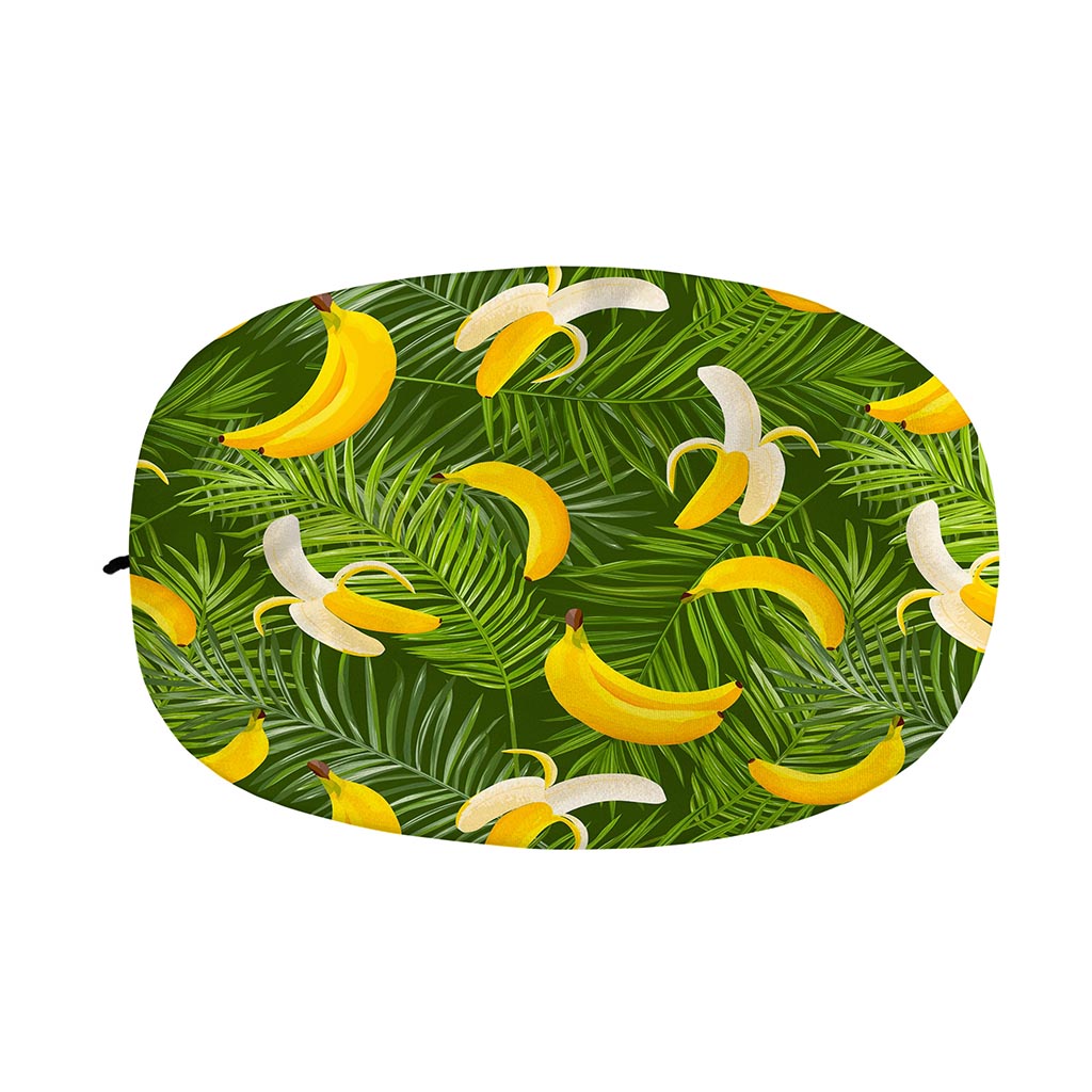 Green Tropical Banana Pattern Print Car Side Mirror Covers