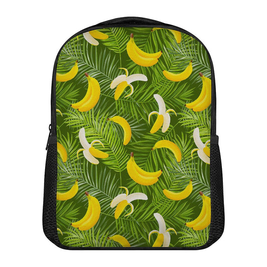 Green Tropical Banana Pattern Print Casual Backpack